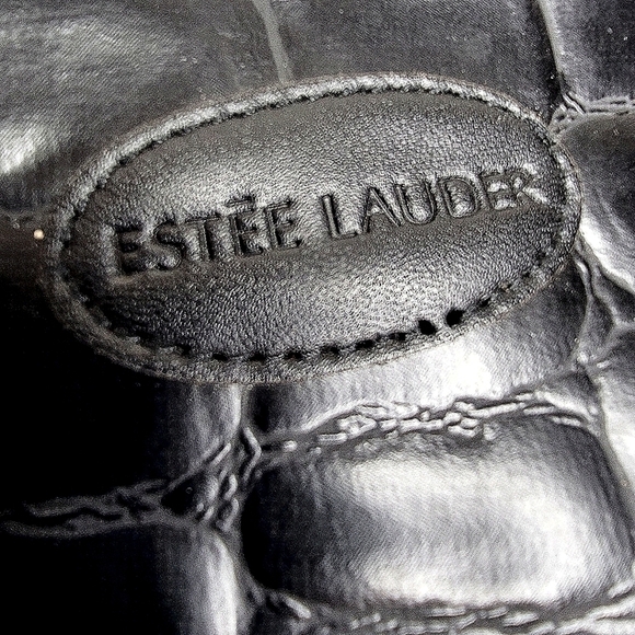 New Estee Lauder Women's Small Accessory Case Black Animal Print w/ Zipper - Picture 4 of 9